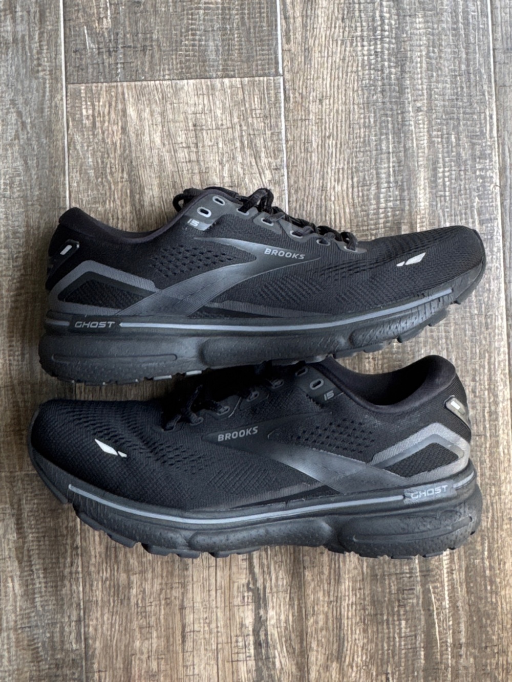 Brooks Ghost 15 black running shoes size US 9 #running Brooks Ghost 15 GTX